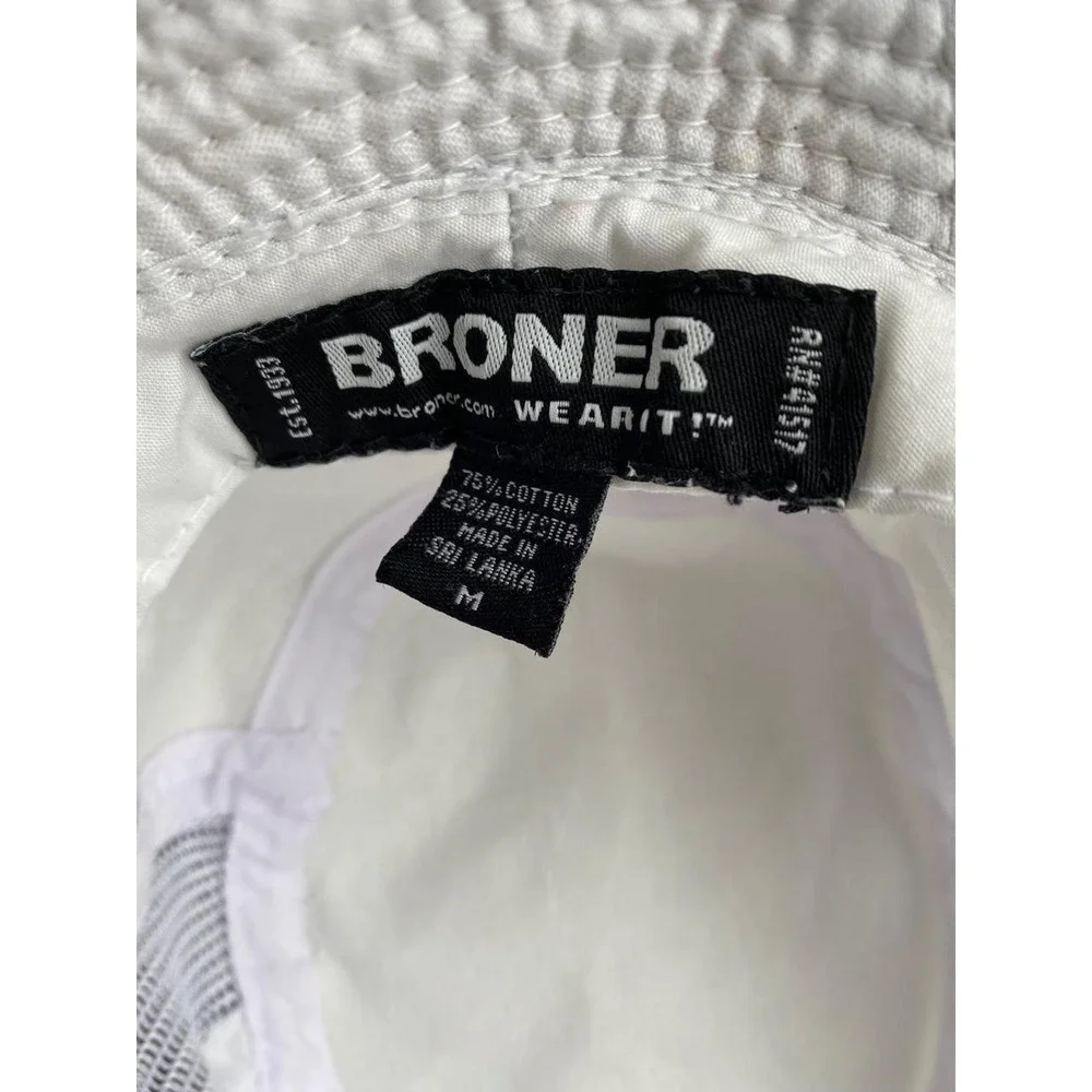 Broner Hat Bucket Y2K Medium White Cap SKU22